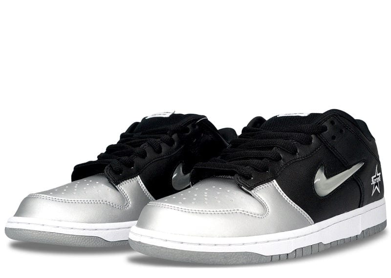 Nike SB Dunk Low Supreme Jewel Swoosh Silver