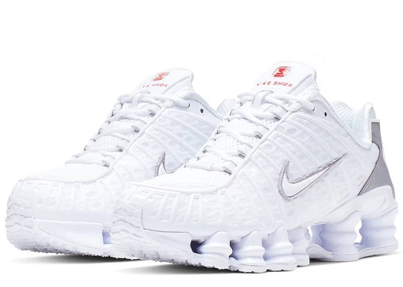 Nike Shox TL White Metallic Silver Max Orange (Women's)