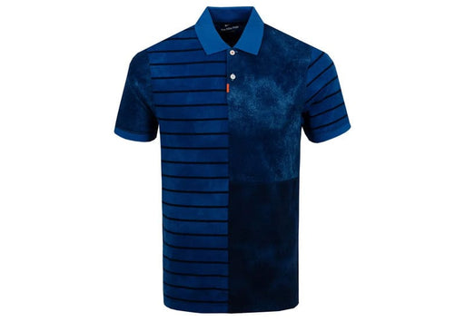 Nike The Golf Dri-Fit Stripe Block Golf Polo Shirt - Dark Marina Blue