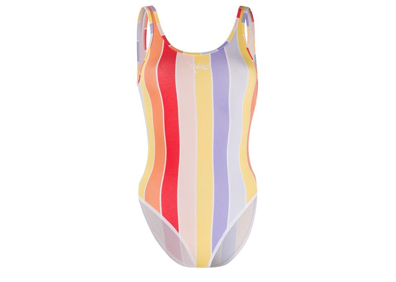 Nike Women's Retro Femme Multi-Color Striped Bodysuit