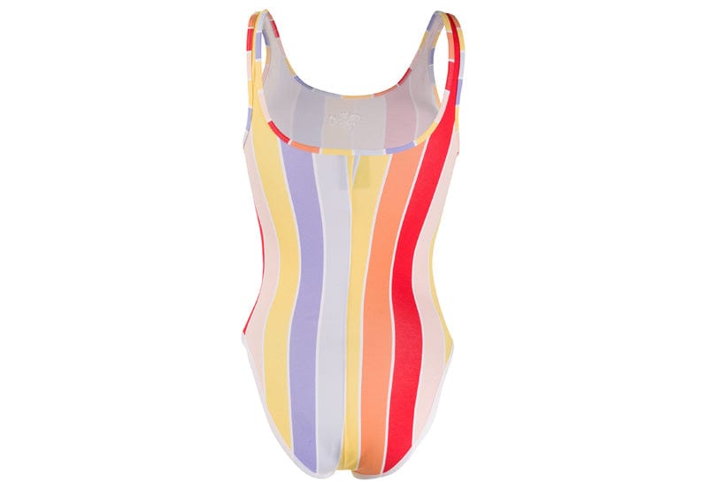 Nike Women's Retro Femme Multi-Color Striped Bodysuit