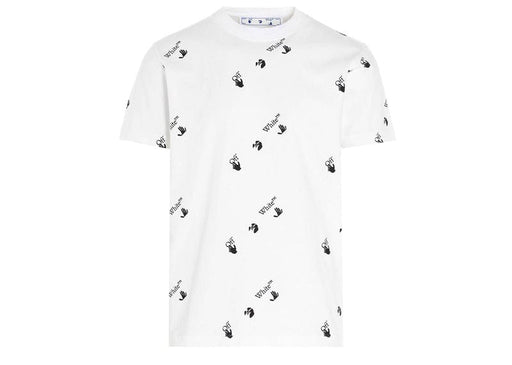 OFF-WHITE All Over Logo Print T-Shirt White Black