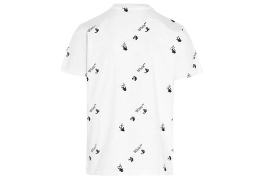 OFF-WHITE All Over Logo Print T-Shirt White Black