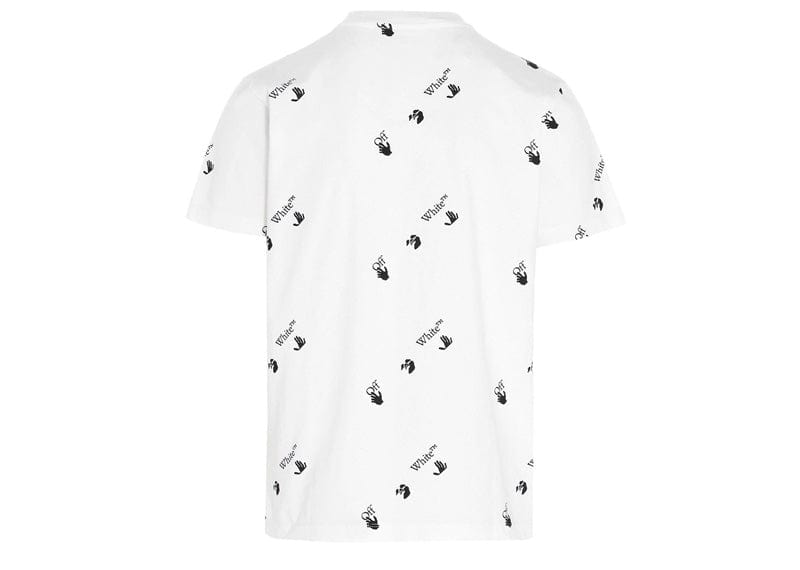 OFF-WHITE All Over Logo Print T-Shirt White Black