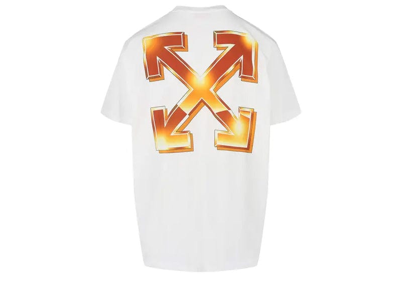 OFF-WHITE Arrows-Print Crewneck T-Shirt White/Orange