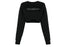 Off-White Bling Baseball Sup Crop Crewneck Sweatshirt Black/White