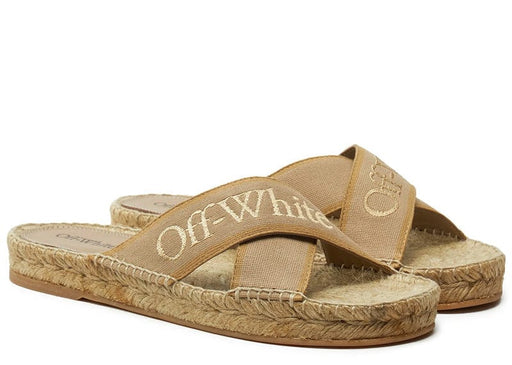 Off-White Bookish Criss Cross Espadrille Sandal