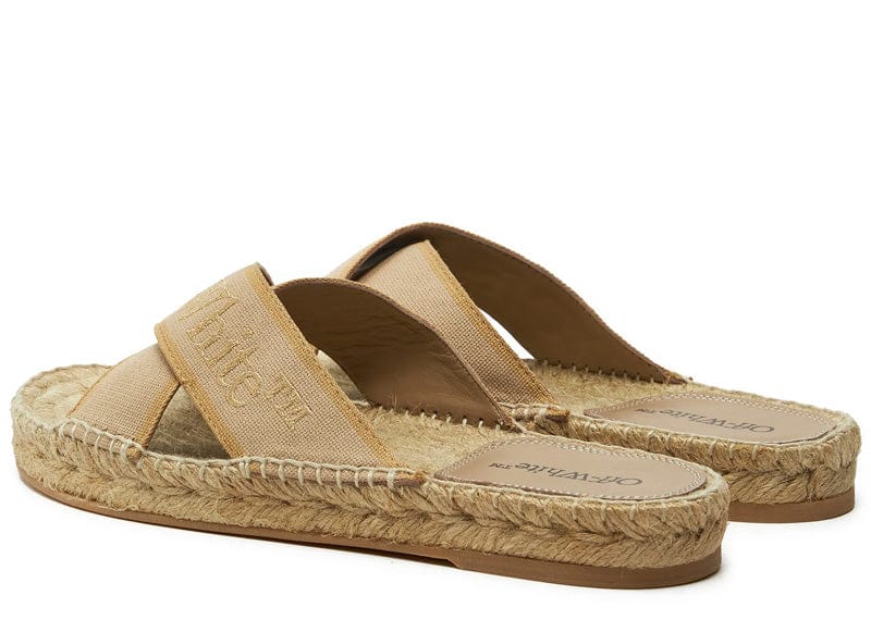 Off-White Bookish Criss Cross Espadrille Sandal