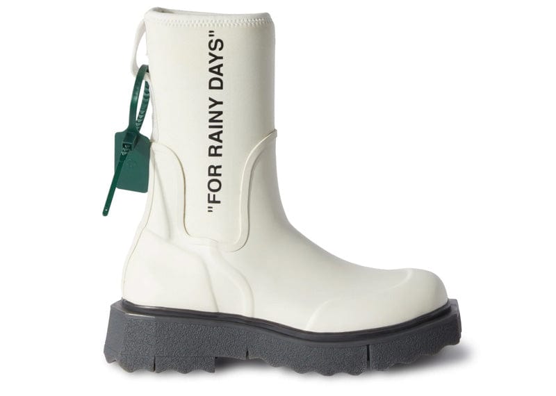 Off-White c/o Virgil Abloh Off- Sponge Rubber Rainboot White Boot (Women's)