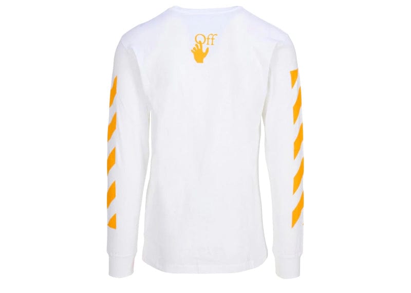 OFF-WHITE Caravaggio Saint Jerome Writing Print Longsleeve T-Shirt White/Yellow/Black