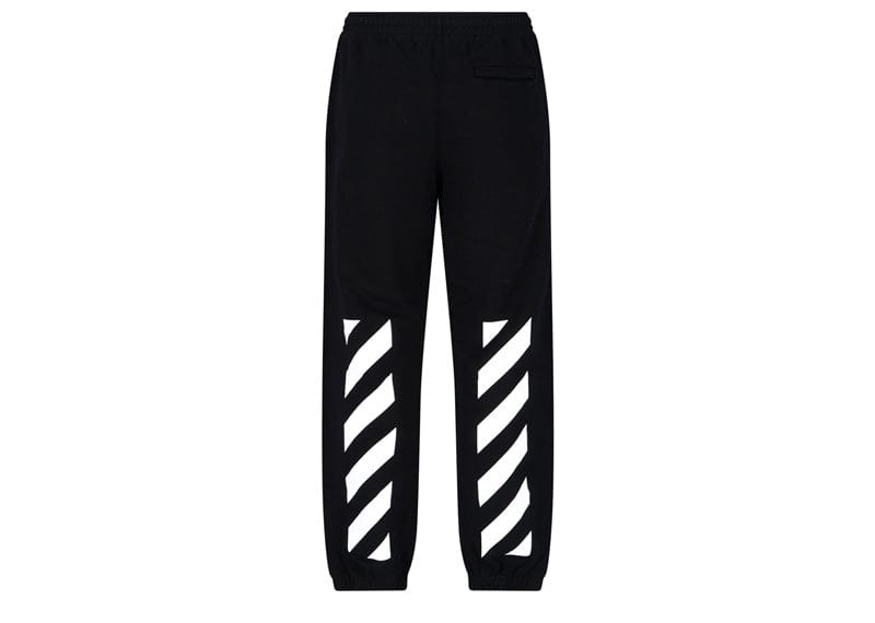 OFF-WHITE Diagonal Helvetica Slim Sweatpants Black/White