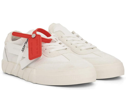 Off-White Floating Arrow Low Vulcanised Leather Sneaker White