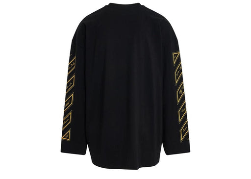 Off-White Graphic-Print 23 Black & Yellow Cotton T-shirt