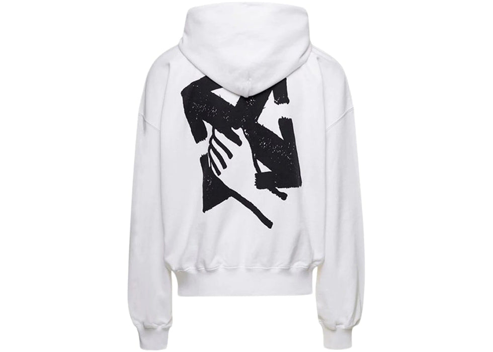 OFF-WHITE Hand Arrow Boxy Hoodie White/Black