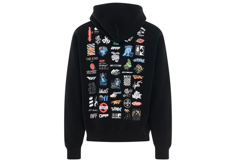 Off-White Logic Cotton Hoodie Black/Multicolour