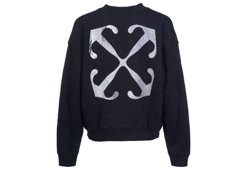 OFF-WHITE Logo-Print Long-Sleeve Sweatshirt Black