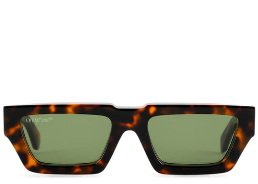 OFF-WHITE Manchester Rectangular Frame Sunglasses Brown/Green/White (OERI002Y21PLA0016055)