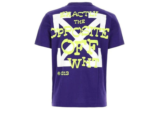 Off-white Opposite Arrow Cotton Jersey T-shirt Purple