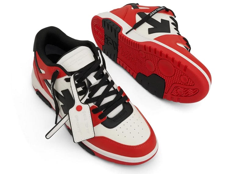 OFF-WHITE Out Of Office OOO Low Tops Red Black (2024)