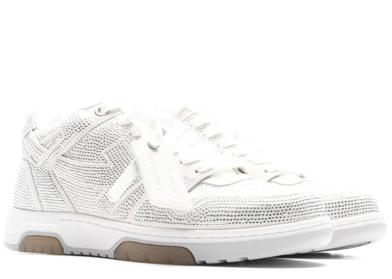 OFF-WHITE Out Of Office OOO Low Tops Silver Strass