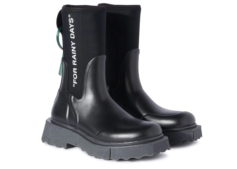 OFF-WHITE Sponge Rubber Rainboot Black (Women's)