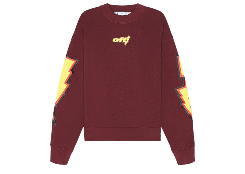 Off-White Thunder Stable Skate Crewneck 'Barolo Yellow'