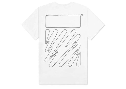 OFF-WHITE Wave Outline Diag Slim S/S Tee White