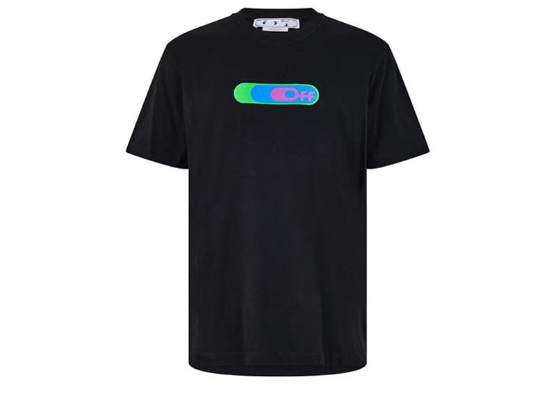 OFF-WHITE Weed Logo Print T-Shirt Black