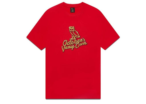 OVO Solid Gold Owl T-shirt Red