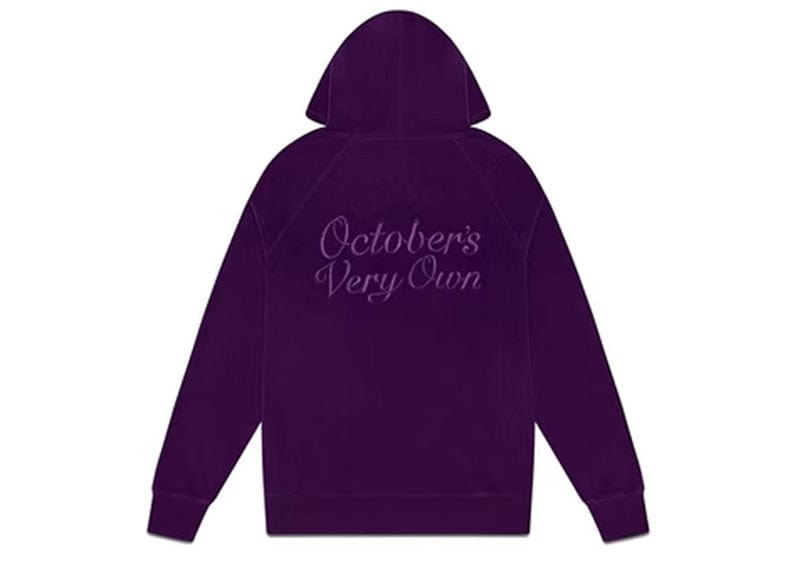 OVO Velour Zip Hoodie Purple