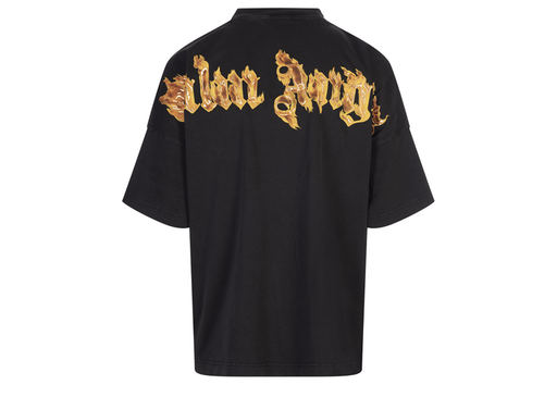 Burning Palm Over T-Shirt in Black/Gold