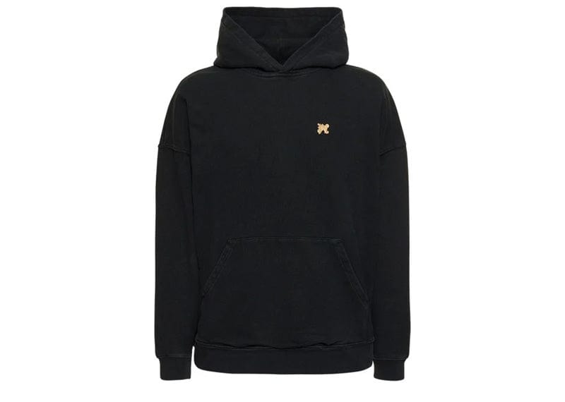 Palm Angels Burning Monogram Hoodie Black