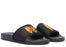 Palm Angels Burning Monogram Pool Slides Black/Orange