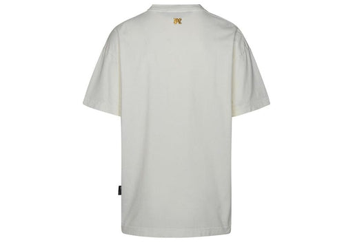 Palm Angels Burning Monogram T-Shirt Off White/Gold