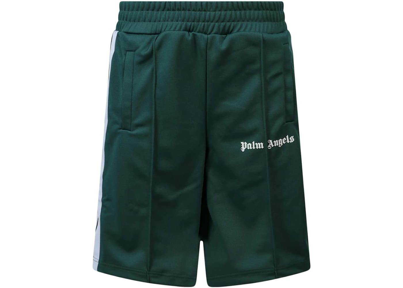 Palm Angels Classic Track Shorts Forest Green/White