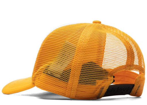 PALM ANGELS CURVED LOGO MESH CAP OCHER YELLOW