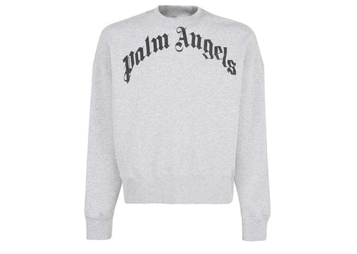 Palm Angels Curved Logo Sweatshirt Grey/Black