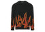 Palm Angels Garment Dye Graffiti Flames Sweatshirt Black/Red