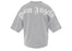 Palm Angels Mock Neck Logo T-Shirt Grey/White