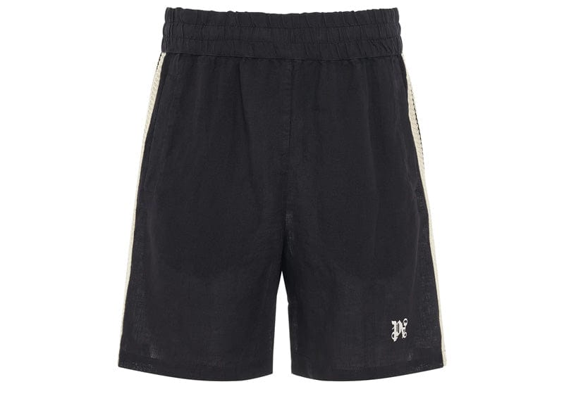 Palm Angels monogram-embroidered Striped Shorts