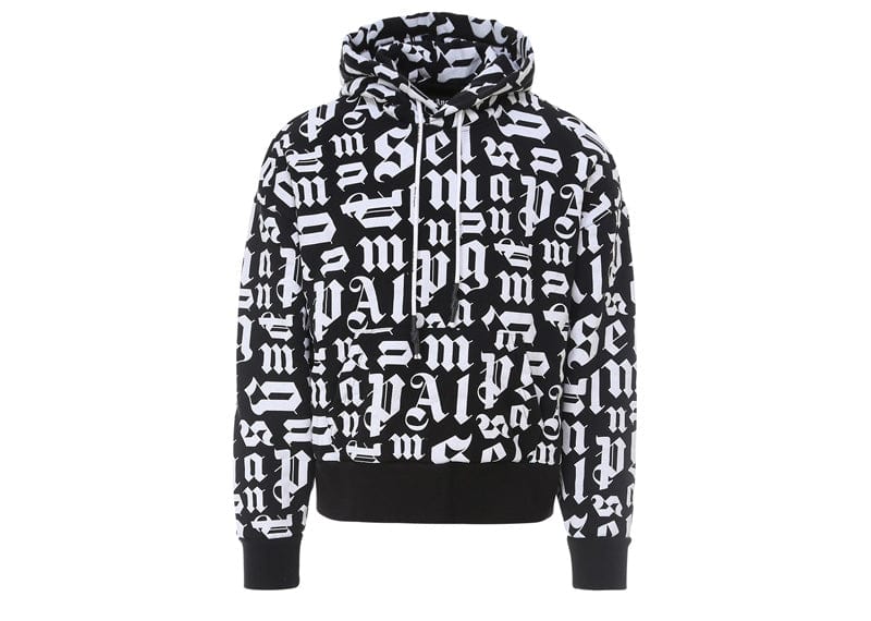 Palm Angels Monogram Hoodie Black