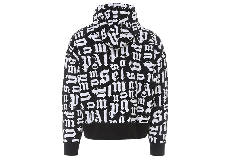 Palm Angels Monogram Hoodie Black