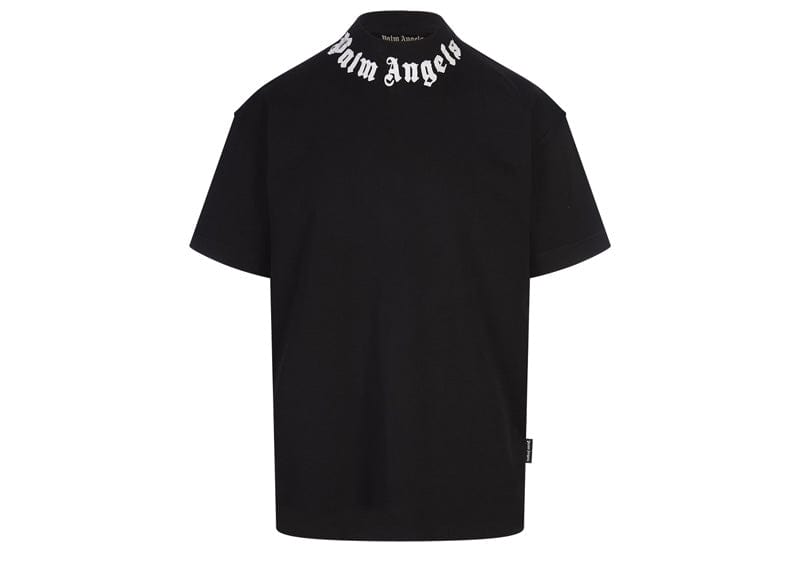 Palm Angels Neck Logo T-Shirt Black