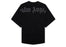 Palm Angels Oversized Mock Neck Glitter Logo T-Shirt Black/Black