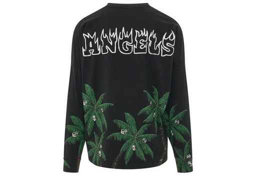 Palm Angels Palms&Skull Over L/S T-Shirt Black/Green