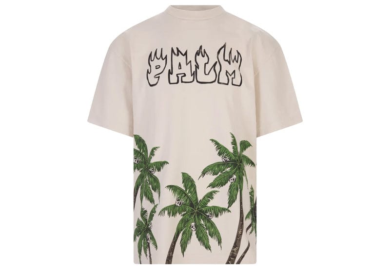 Palm Angels Palms&Skull Vintage T-Shirt White/Green