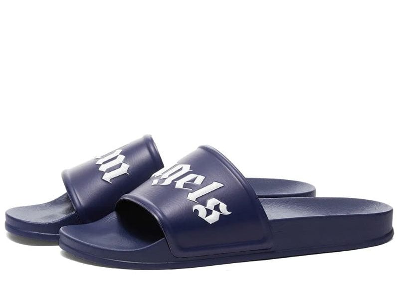 Palm Angels Pool Slides Dark Blue White SS23