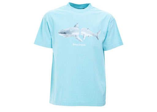 Palm Angels White Shark Classic Tee Light Blue/White