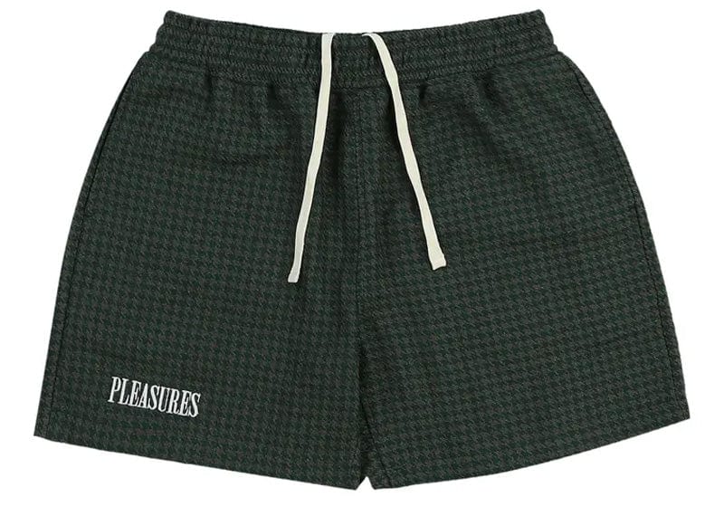 Pleasures Intercept Houndstooth Shorts Forest Green