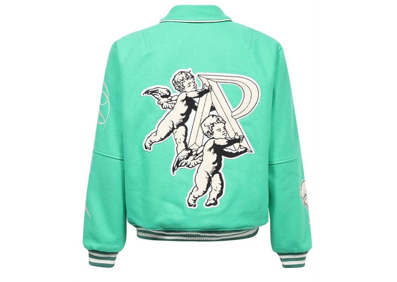 Represent Cherub Wool Varsity Jacket Island Green